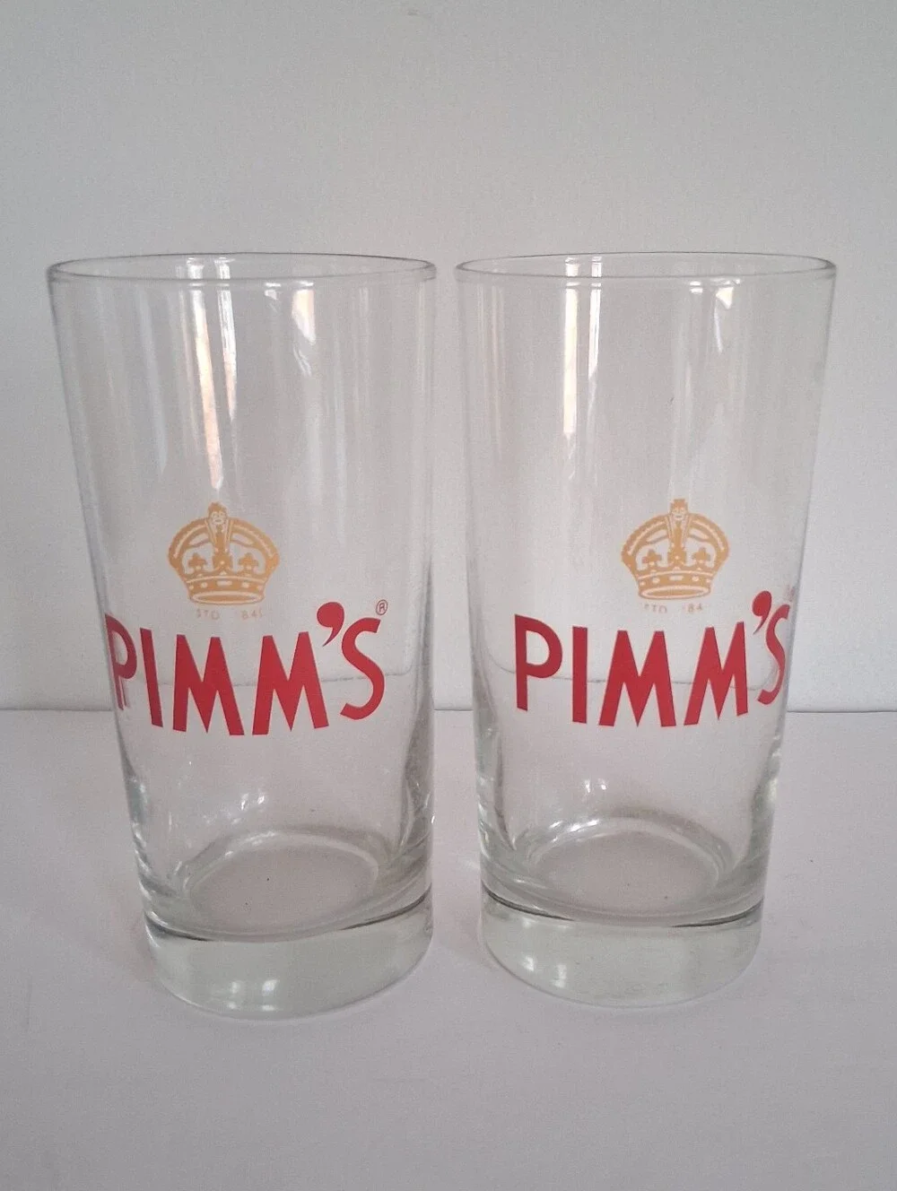 Pimms Cup Glassware Cocktail Bar Set of 2 Bar Barware Man Cave Craft Cocktail